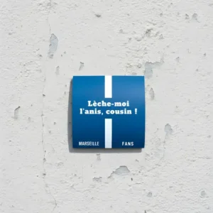 Stickers marseille pour ultra fan de l'équipe de l'OM, produit durable collé sur un mur